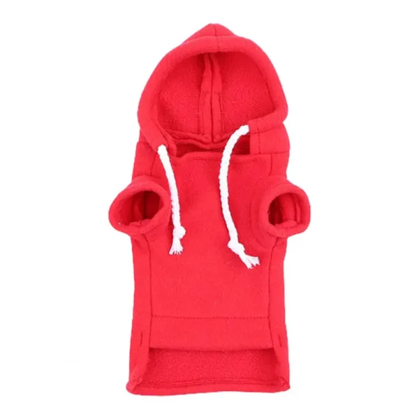 Sudadera con capucha de Hurón, suéter con cordón de Color sólido, forro polar grueso, ropa elástica para hámster y Guinea. - Image 3